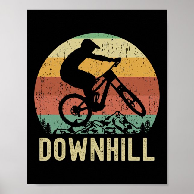 Poster Cool Downhill Jersey, Mountain Biking, Cycling, Mo (Frente)