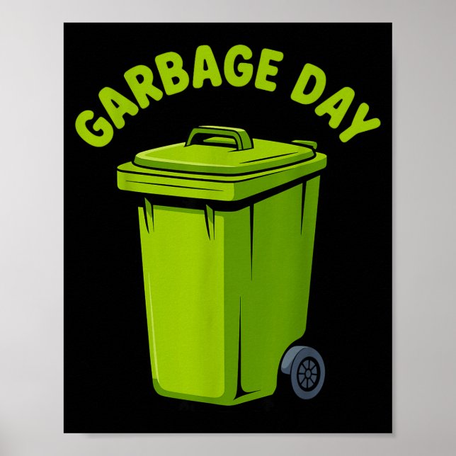 Poster Cool Garbage Truck Art For Men Women Kids Garbage  (Frente)