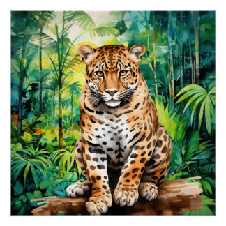 Pôster Cool jungle leopard lovers