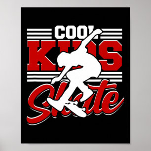 Poster Cool Kids Skate - Skateboarding para Crianças Fixe