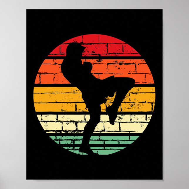 Poster Cool Muay Thai Gift Martial Arts Instructor, Kickb (Frente)