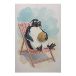 Pôster Cool Penguin Poster | Summer Cartoon Wall Art