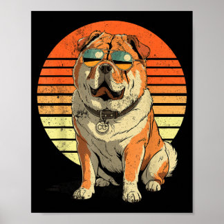 Poster Cool proud chow chow men women vintage dog lovers