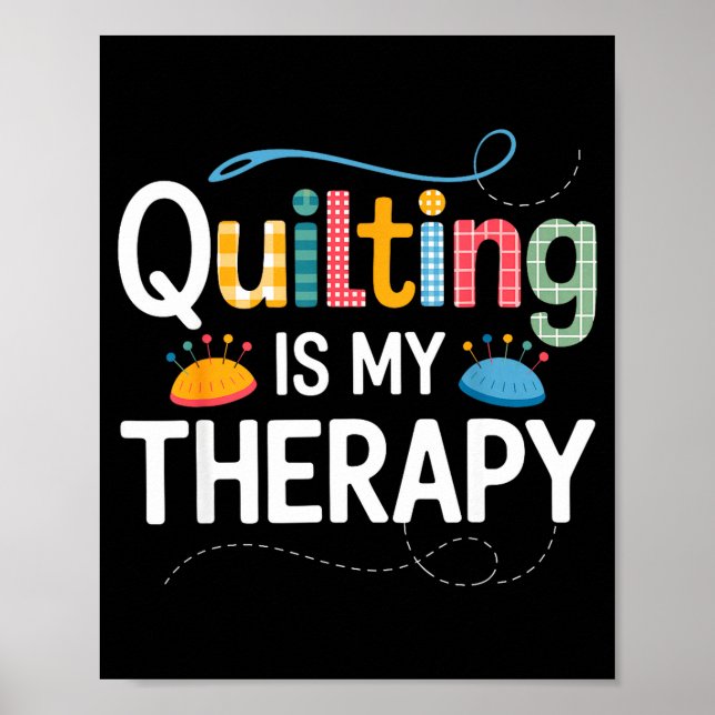 Poster Cool Quilting Art For Men Women Sewing Quilt Lover (Frente)