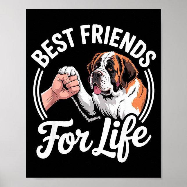 Poster Cool Saint Bernard Costume For Men Women St. Berna (Frente)