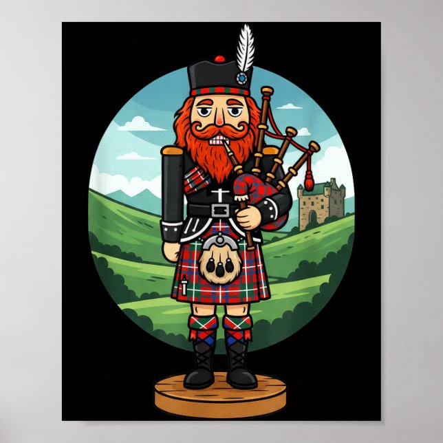 Poster Cool Scottish Nutcracker Bagpes  (Frente)