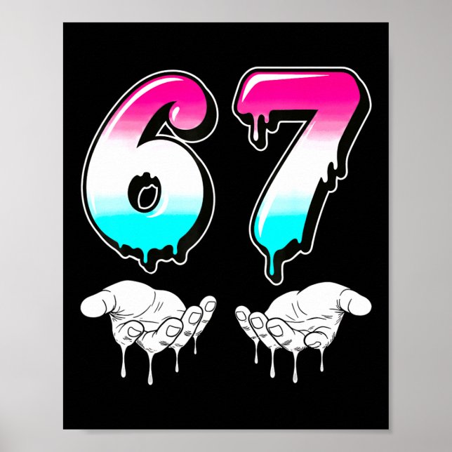 Poster Cool Six Seven 6 7 Meme Geração Alpha Gíria Fantas (Frente)