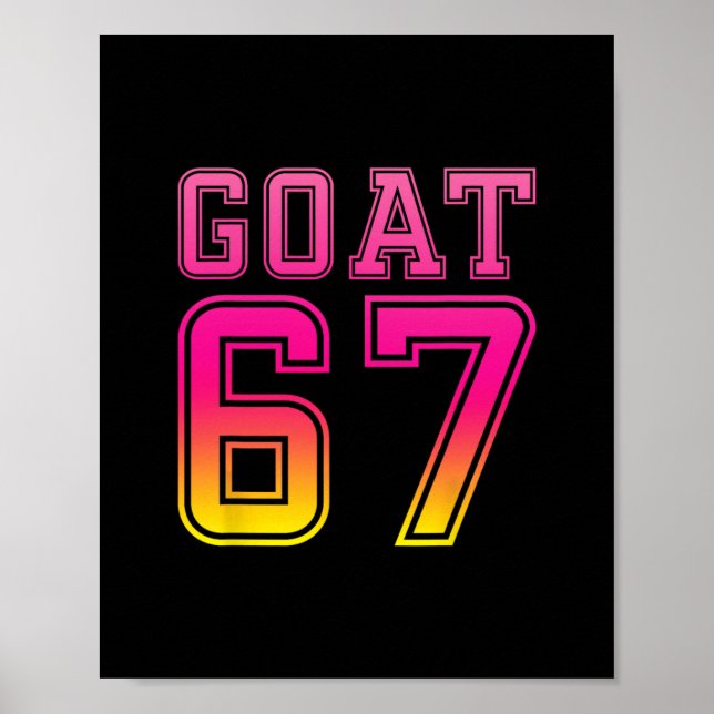 Poster Cool Six Seven 6 7 Sorvete Cabra 67 Meme Rizz Dive (Frente)