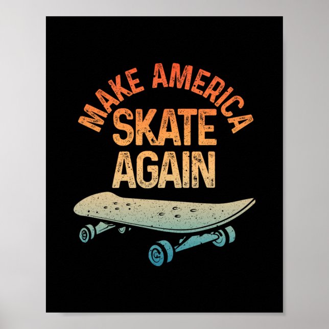 Poster Cool Skateboard Art For Men Women Skateboarding Sk (Frente)