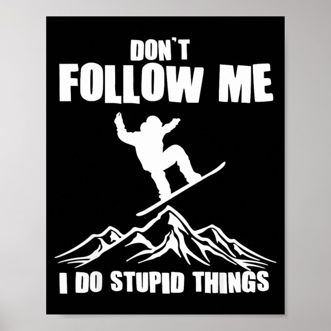 Poster Cool Snowboarding Art For Men Women Snowboard Snow (Frente)