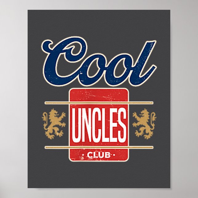 Poster Cool Uncles Club For New Uncle Father's Day Uncle  (Frente)
