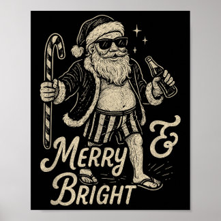 Poster Cool Vintage Santa Clause Party Design 