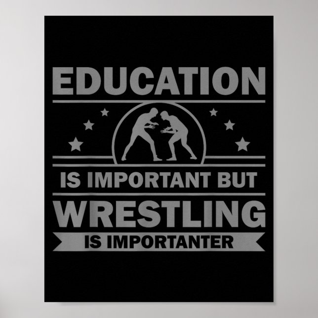 Poster Cool Wrestling Design For Men Women Kids Wrestler  (Frente)