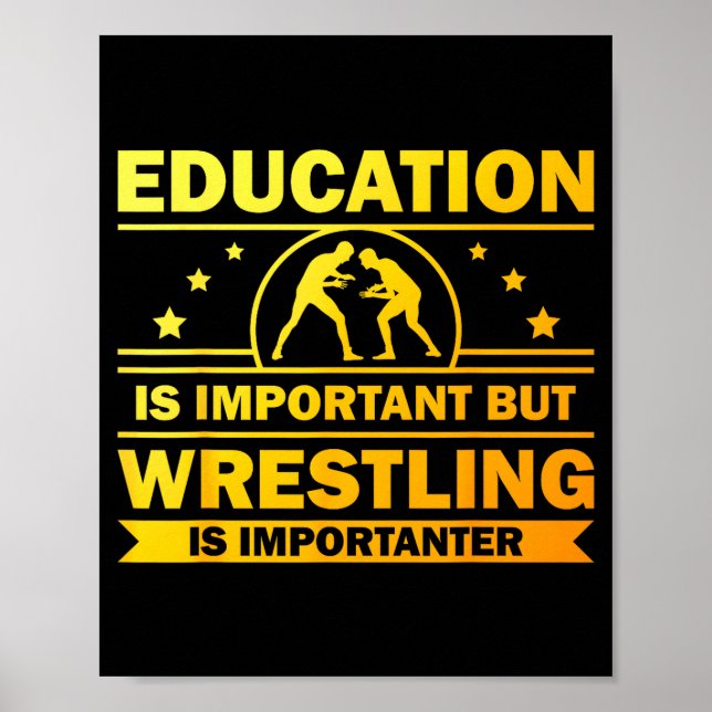Poster Cool Wrestling Design For Men Women Kids Wrestler  (Frente)