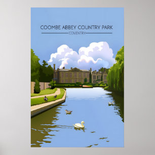 Poster Coombe Abbey Country Park Cartaz de Viagens de Cov