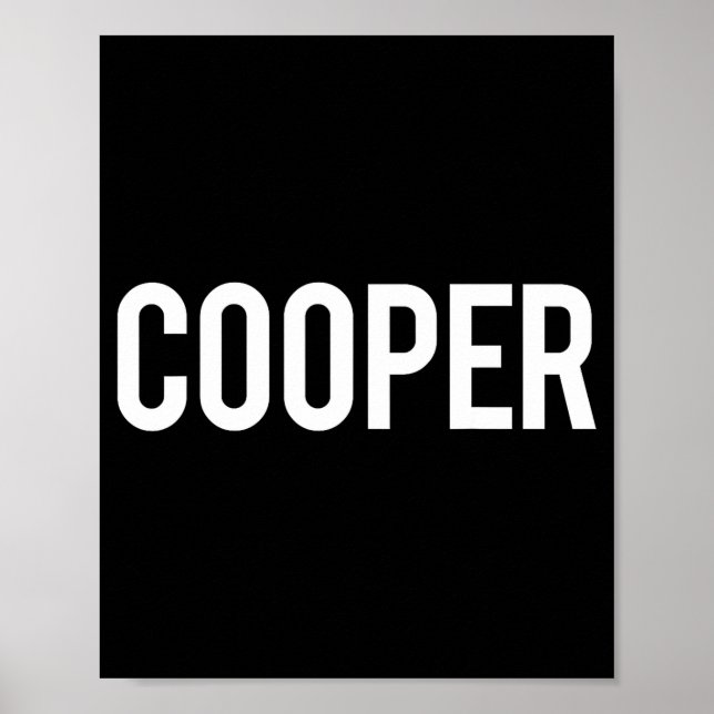 Poster Cooper - Cool New Funny Name Fan Gift Tee  (Frente)