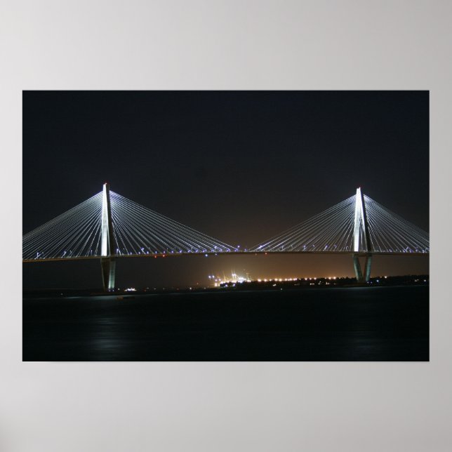 Poster Cooper River Bridge Charleston, SC (Frente)