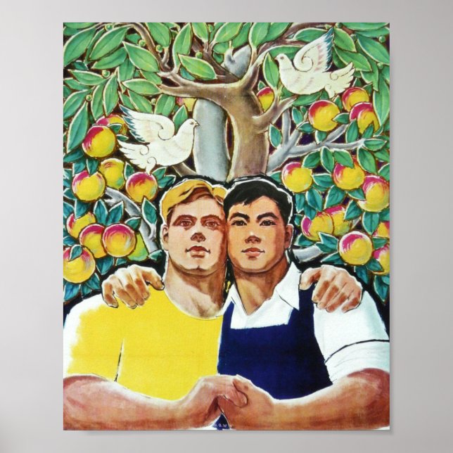 Poster Cooperação Sino-Soviética (Frente)