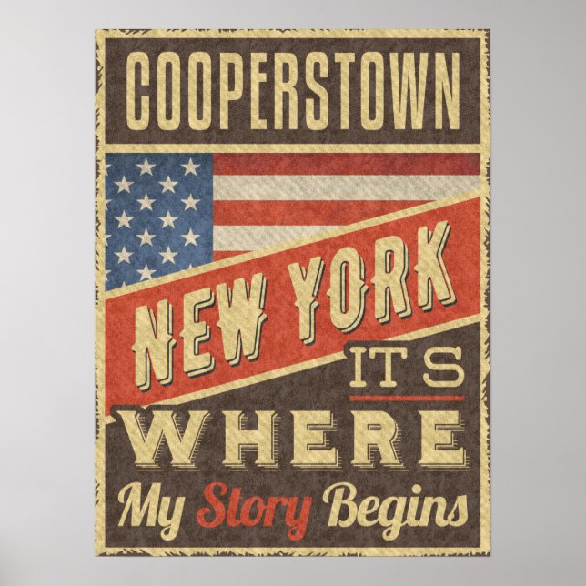 Poster Cooperstown Nova York (Frente)