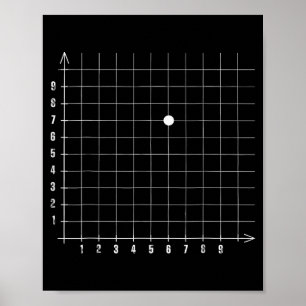 Poster Coordenada (6,7) Professor de Matemática Divertido