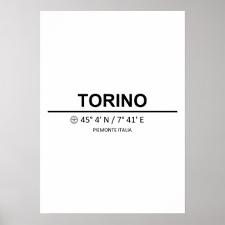 Poster Coordenadas Torino