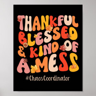 Poster Coordenador de Caos Abençoado e Graças Cai Vibes D
