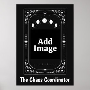 Poster Coordenador de Caos Presente Tarot Lua Celestial Z