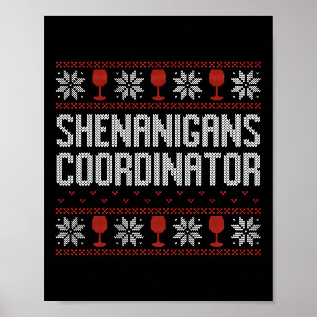 Poster Coordenador de Travessuras Suéter Feio de Natal  (Frente)