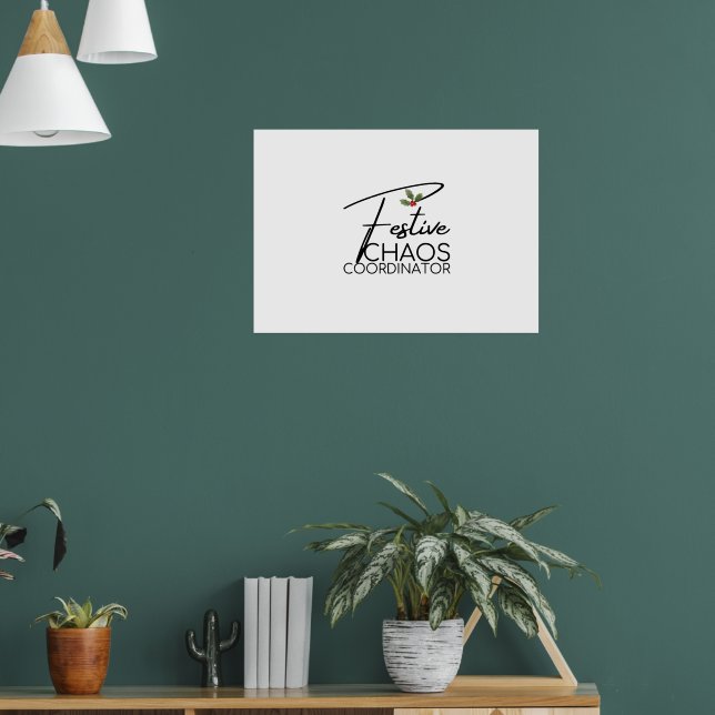 Poster Coordenador do Caos Festivo | Presente de Feriado  (Sala de Estar 1)