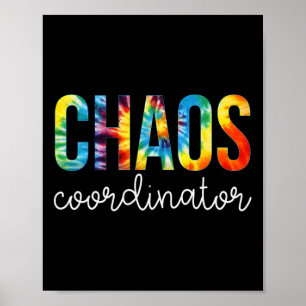 Poster Coordenador do Caos Tie Dye Apreciação Dia De Volt