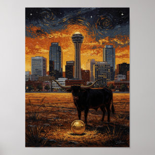 Poster Copa do Mundo Longhorn 2026 Futebol  — Arte Erudit