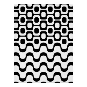 Pôster Copacabana / Ipanema - Black and White