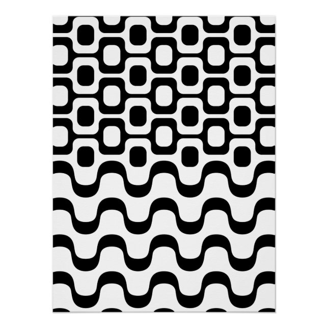 Pôster Copacabana / Ipanema - Black and White (Frente)