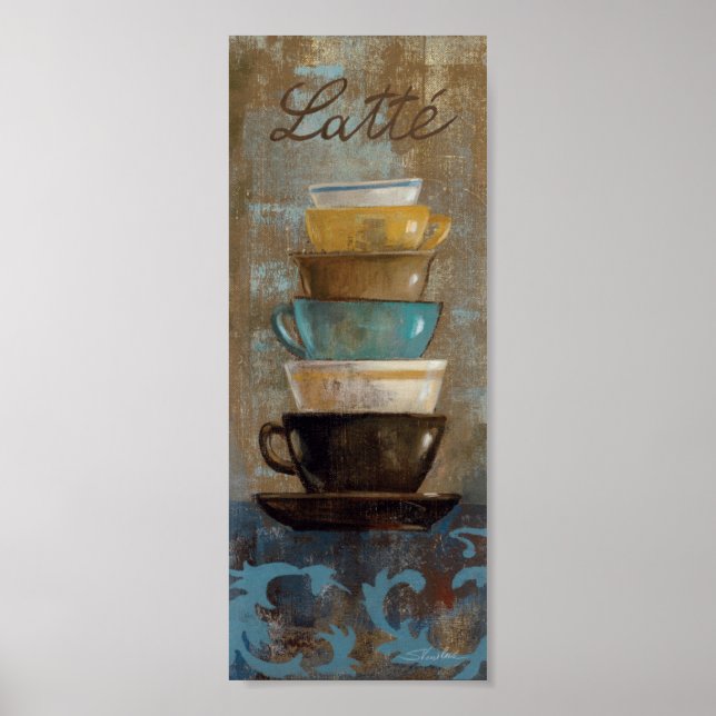 Poster Copas de café empilhadas (Frente)