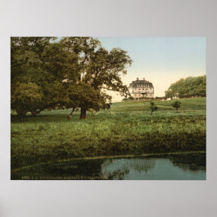 Pôster Copenhaga - eremitério de Klampenborg com parque