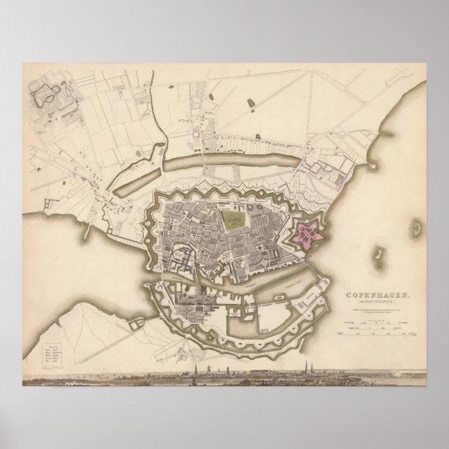 Pôster Copenhaga, Kiobenhaven (Frente)