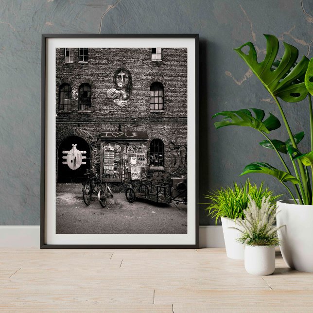 Poster Copenhagen Christiania Vizinho, Negro e Branco (Criador carregado)