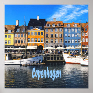 Poster Copenhagen Dinamarca Canal de Homes Nyhavn