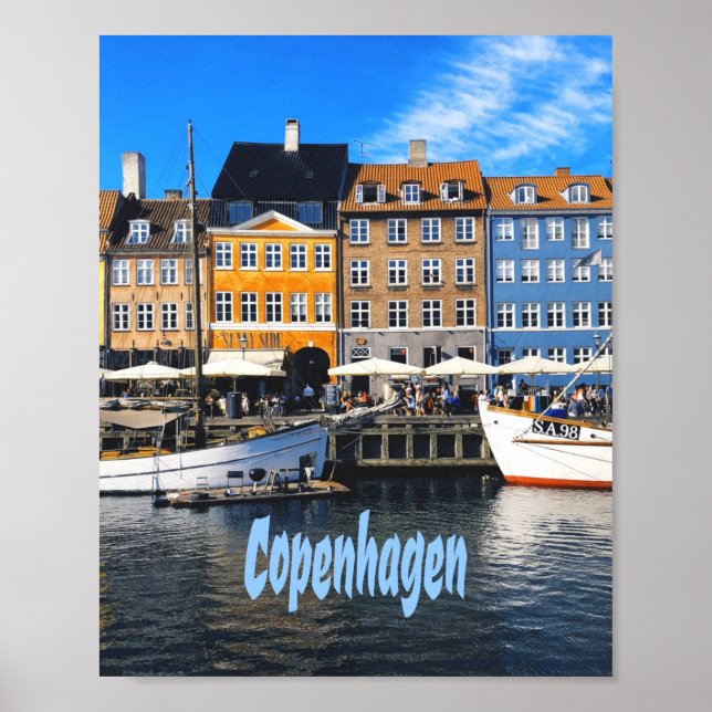 Poster Copenhagen Dinamarca Capital Canal Homes Nyhavn (Frente)
