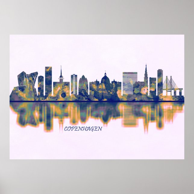 Poster Copenhagen Skyline (Frente)