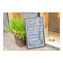 Copenhague, Dinamarca, Letreiro de Cafeteria