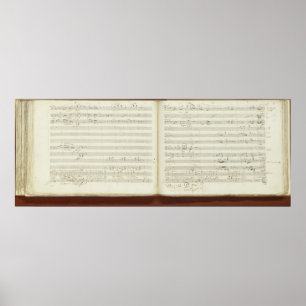 Pôster Cópia autógrafo 'do Flute mágico