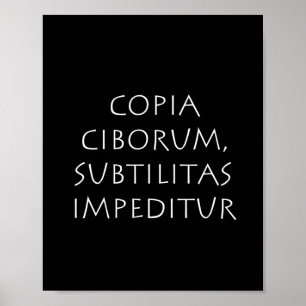 Poster Copia ciborum subtilitas impeditur