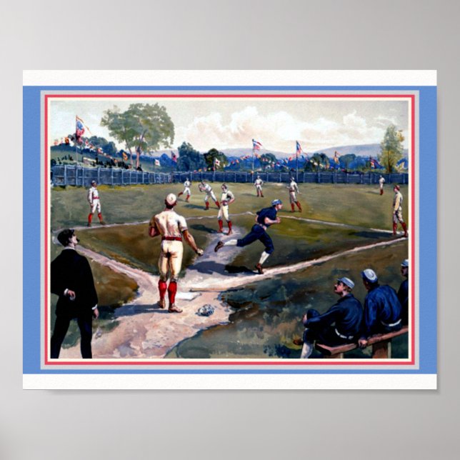Poster Cópia de Arte Louis Pring & Co. do Jogo Baseball d (Frente)