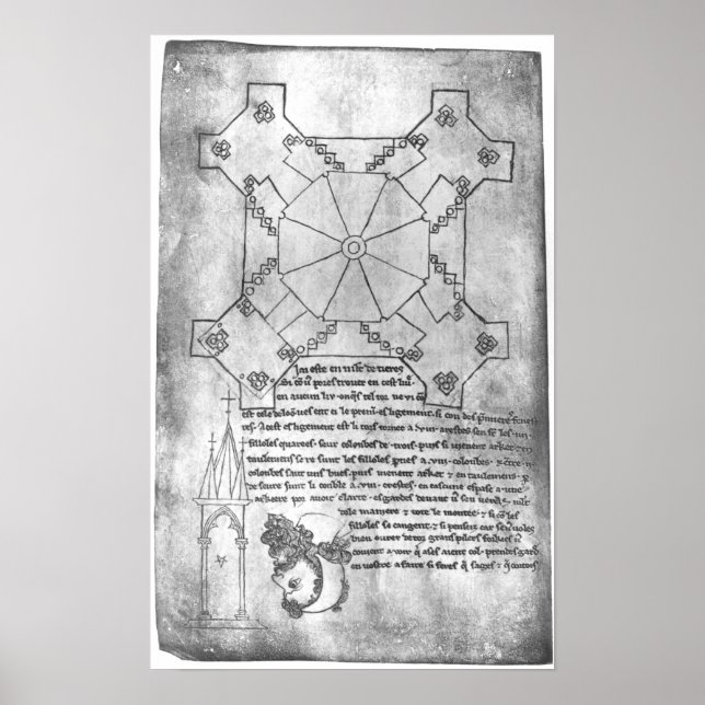 Pôster Cópia de fax de um plano da torre (Frente)