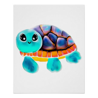 Pôster Cópia de pintura em encaústica de tartaruga