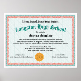 Poster Cópia do Diploma de Equivalência do Segundo grau G