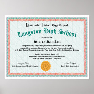 Poster Cópia do Diploma de Equivalência do Segundo grau G