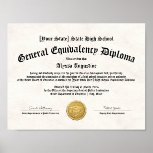Poster Cópia do Diploma de Equivalência do Segundo grau G