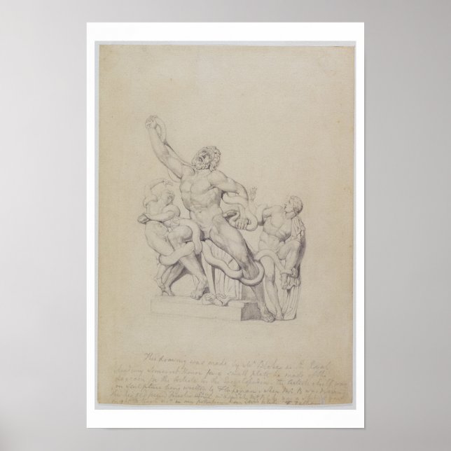 Poster Cópia do Laocoon, para a Ciclopédia de Rees, 1815  (Frente)